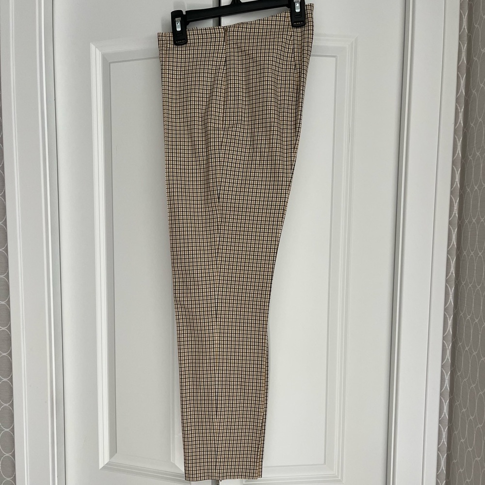 Theory Alettah Ainsley Check cropped pants. Size 2.